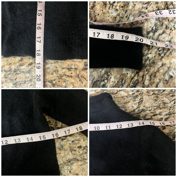 100% Cashmere Waterfall Open Cardigan Sweater Womens Black XS Goth Grunge Preppy - Picture 5 of 8